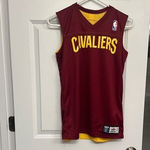 NWT Cleveland Cavaliers reversible Maroon and Yellow Basketball Jersey